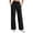 Black, variant on KLHDSF Womens Solid Elastic Waist Pocket Joggers Lightweight Polyester Casual Pants Black L