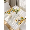 thumbnail image 5 of Yellow Sunflowers Placemats Set of 6, Floral Bees Elegant Pastoral Botanical Placemats for Dining Table, Place Mats for Kitchen Tabletop, Waterproof Wipeable Dining Table Mats Set, 5 of 9