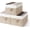 White&Kahki, variant on GRANNY SAYS Storage Bins, Collapsible Fabric Cube Organizer Baskets with Handles for Closet, Toy Storage, 3-Pack, White&Pink