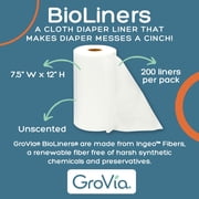 GroVia BioLiners – All Natural and Unscented for Natural Parenting – Breathable – Chlorine-Free – 200 Count