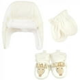 thumbnail image 3 of Hudson Baby Toddler 6pc Trapper Hat, Mitten and Bootie Set, Blue Elephant Giraffe, 18-24 Months, 3 of 3