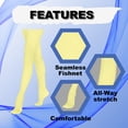 thumbnail image 4 of Grandeur Hosiery Girls' Juniors Kids Children's Seamless Fishnet Dance Ballet Tights Pantyhose Stockings Light Yellow C, 4 of 5