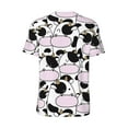 thumbnail image 2 of Daiia Cute Animal with Cow Mens Baseball Jersey Button Down Shirts Short Sleeve Sports Uniforms-Medium, 2 of 9