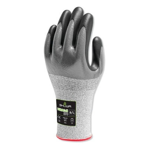 Showa Coated Gloves,Black/Gray,S,PR 576S-06