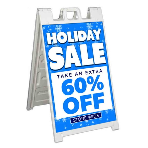 Holiday Sale 60 Percent Off (24" X 36") Standard A-Frame Signicade, Includes Decal Applied To Stand