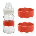 thumbnail image 1 of 1PC Kids Snack Boxes For School Personalized Baby Bottle Labels For Daycare Water Bottle Name Bands Customized Engraved Silicone Baby Reusable Bottle Straps Labels For Cups School 2PCS Red, 1 of 6