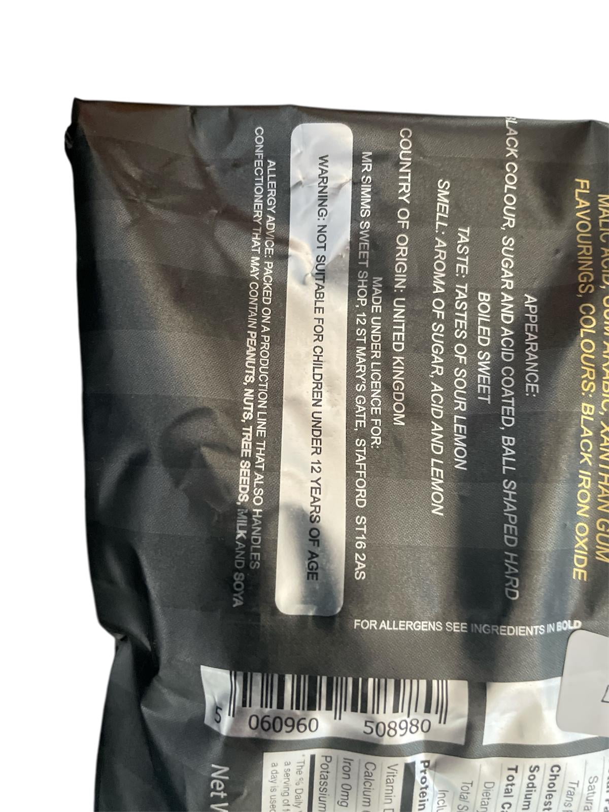 BLACK DEATH ULTRA SOUR EXCLUSIVE TO MR SIMMS ( NOT SUITABLE UNDER 12 YEARS OF AGE)