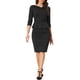 thumbnail image 1 of INSPIRE CHIC Vestido Lápiz Vintage para Mujeres con Mangas 3/4 Midi Bodycon Peplum Sheath Vestidos M Negro, 1 of 6