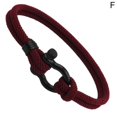 thumbnail image 1 of U Forme Plate Boucle Boucle Fermoir Réglable pour Bracelet de Corde de Survie P9U6, 1 of 6