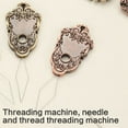 thumbnail image 4 of Vintage Metal Needle Threader for Hand Stitching Embroidery Sewing Machine Easy and Quick Needle Threading Tool, 4 of 9