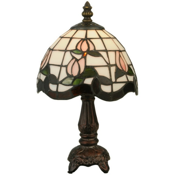 Meyda Tiffany 132340 12" H Roseborder Mini Lamp