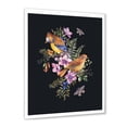 thumbnail image 2 of Designart 'Little Bird Sitting On Colourful Bouquet Of Wildflowers II' Traditional Framed Art Print, 2 of 4