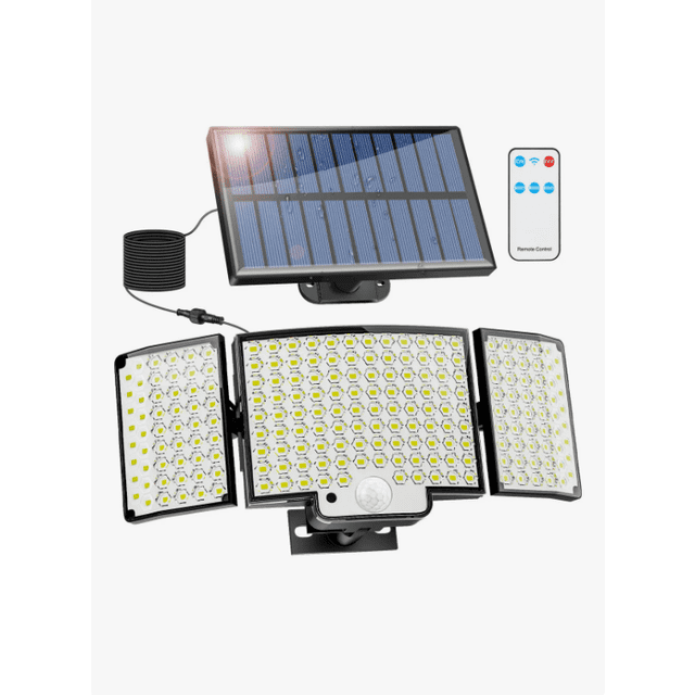 Lámpara Solar Exterior Jardin Pared Sensor Luz