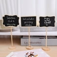 thumbnail image 3 of Table Decoration Wedding Birthday Party Chalkboard Wooden Labels Message Sign Board Wood Message Board Blackboard Table Place Card STYLE 3, 3 of 8