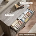 thumbnail image 5 of M optimized Fluted Dresser for Bedroom with 5 Deep Drawers, 47.2" Tall Chest of Drawers, Curved Profile Design, Modern Wooden Dresser, for Living Room, Kids Room, Hallway, 5 of 8