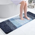 thumbnail image 1 of Luxury Bathroom Rug Mat, Extra Soft and Absorbent Bath Rugs, Non-Slip Plush Shaggy Bath Carpet Runner, Machine Wash Dry, Bath Mats for Bathroom Floor, Tub and Shower, 47x17, Navy, 1 of 6