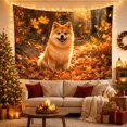 thumbnail image 3 of Pomeranian Sitting in Golden Autumn Leaves, Serene Rustic Style for Dog Lovers, Pet Wall Art, Housewarming Gift, Tapestry Wall Hanging for Bedroom and Living Room, 3 of 7