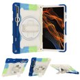 thumbnail image 2 of XYX 3in1 Rotating Stand Case for Samsung Galaxy Tab S9 Ultra 14.6 inch SM-X910 with Hand/Shoulder Strap, Shockproof Rugged, Colorful Blue, 2 of 7