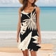 thumbnail image 1 of Vestido Casual Fluido Para Mujer Con Diseño Estampado, Cuello En V, Corte Holgado Para Uso Diario, Primavera, Verano y Otoño., 1 of 3