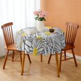 thumbnail image 3 of Round Tablecloth 60 Inch Table Cover with Daisy Print Wrinkle Free for Kitchen Dining, 3 of 5