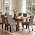 thumbnail image 2 of DyFun Linen Upholstered Dining Chairs Set of 2 for Kitchen Dining Room or Apartment Living, Kahki, 2 of 7