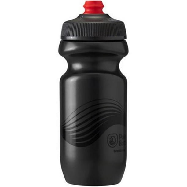 Polar Bottle 348163 20 oz Breakaway Wave Water Bottle, Charcoal & Black