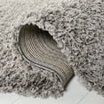 thumbnail image 6 of SAFAVIEH Athens Solid Plush Shag Area Rug, Light Grey, 9' x 12', 6 of 9