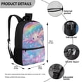 thumbnail image 3 of Jeiento Axolotl Girls Backpack with Lunch Box Ages 10-12 Kids School Bag and Lunch Bag Pencil Case Water Bottle Holder Rainbow Elementary Bookbag Set 4 In 1 Preschool Students School Satchel Blue, 3 of 7