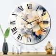thumbnail image 3 of Designart "Harmonious Chaos in Yellow and Blue I" Floral Oversized Wall Clock, 3 of 5
