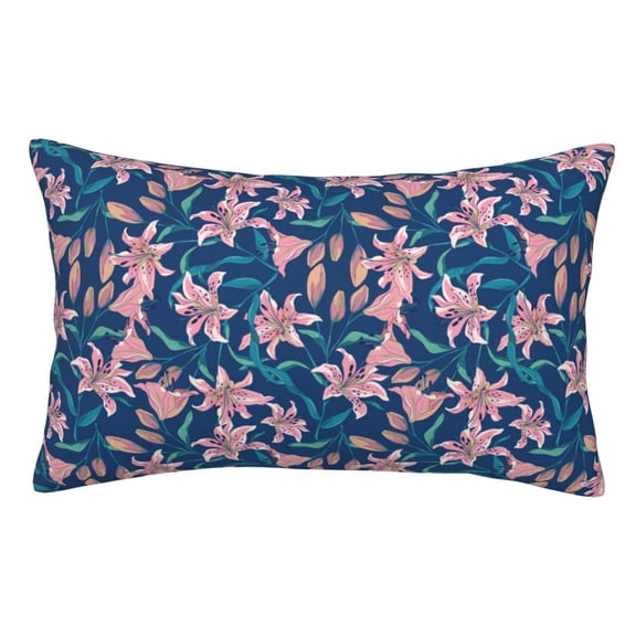 Kdxio Cotton Pillow Cases 14"x20" Pillowcases,Soft and Breathable Bedroom Pillow Cases-Lilies Flowers