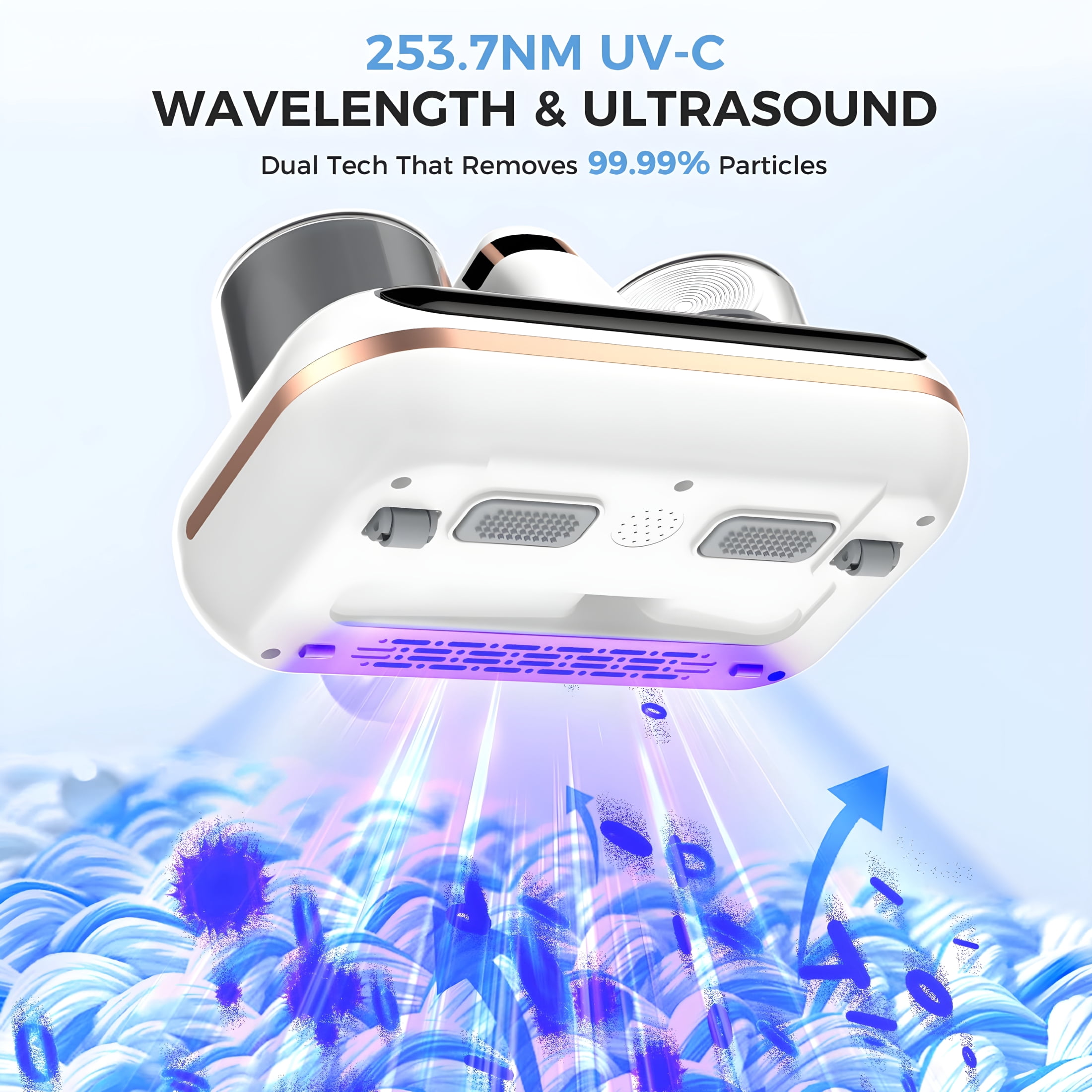 CURYMAY 2026 New Mattress Vacuum Cleaner - 5-In-1 Cordless Bed Vacuum Cleaner,Powered By Uv-C Light & Ultrasonic Technology,16Kpa Strong Suction,Low Noise,Suitable for Dust,Pet Hair,Etc.