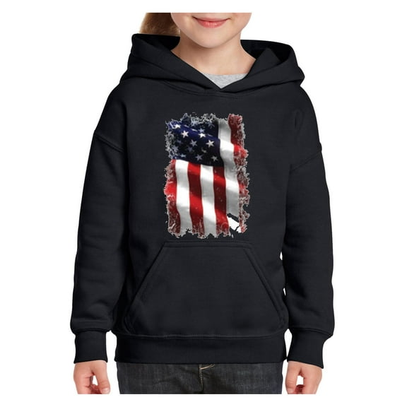 IWPF - Big Boys Hoodies and Sweatshirts - American Flag 4th of July