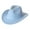 Sky Blue, variant on Women and Men's Cowboy Hat Solid Color Felt Roll Up Brim Cowgirl Hat
