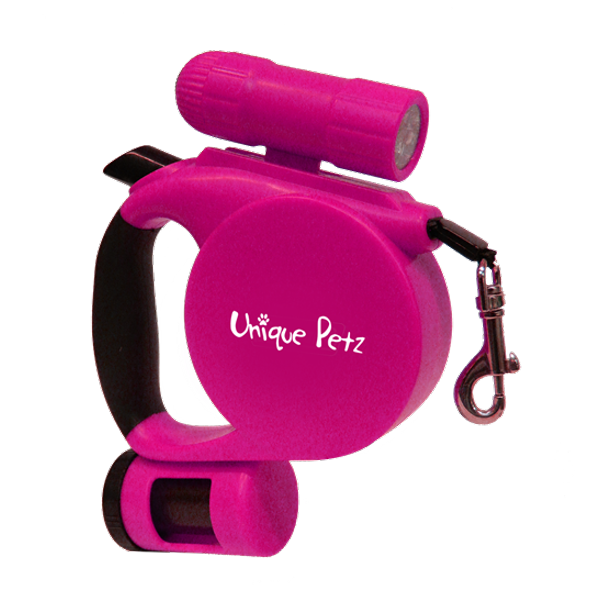 Unique Petz Pink 3in1 Retractable Leash