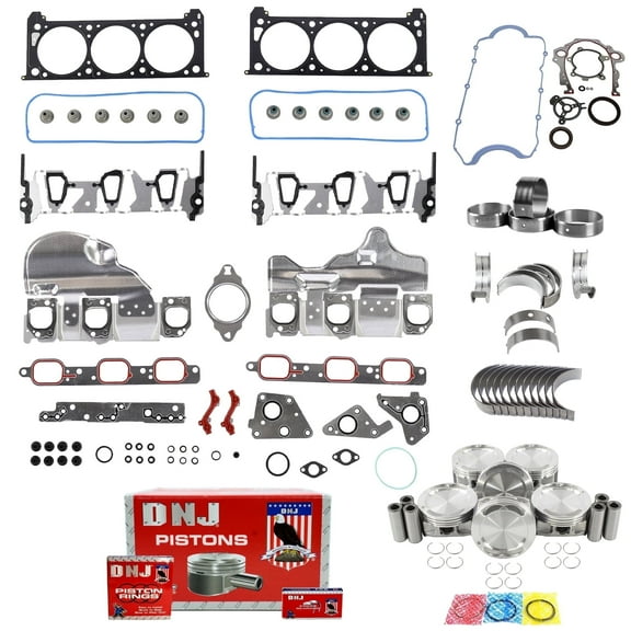 DNJ EK3135 Engine Rebuild Kit Fits Cars & Trucks 2006-2011 Buick Chevrolet Pontiac Saturn Aura G6 Impala Lucerne Malibu Montana Terraza Uplander Vue 3.5L 3.9L OHV V6 12V VIN 1 VIN 3 VIN K