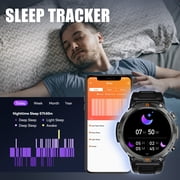 EIGIIS Smart Watch for Men Women Bluetooth Call (Answer/Make Call) Waterproof 1.45 Military Tactical Fitness Watch Tracker