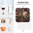 thumbnail image 6 of Disketp Eerie Skull Holding Another Funny Coasters,4 Pcs Leather Coasters with Holder, Perfect Housewarming Hostess Gifts,Protect Furniture from Water Marks Scratch and Damage-Square, 6 of 6