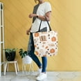 thumbnail image 4 of FORMRS Womens Canvas Tote Bag with Zipper Inner Pocket Shoulder Handbag, Orange Fall Pumpkin, 4 of 7