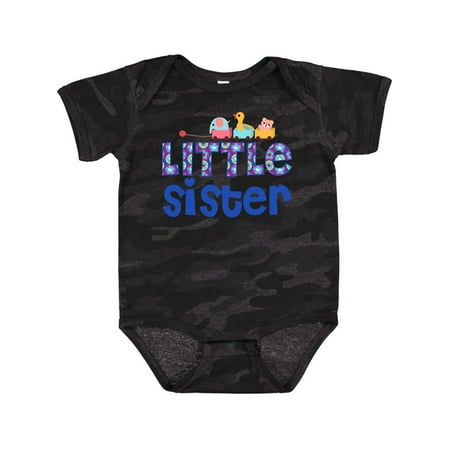

Inktastic Toy Train Little Sister Gifts Gift Baby Girl Bodysuit