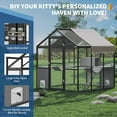 thumbnail image 4 of Aluminum Extra Large Catio Outdoor Cat Enclosure for Multiple Cats,Walk-In Large Outdoor Cat Enclosure Catio Large Cat Run, Cats Run Enclosure Kitten Condo with Channels, Side Door, UV Proof Cover, Hu, 4 of 7