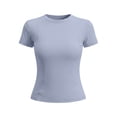 thumbnail image 4 of Ankola Women Elastic Workout Shirts Breathable Compression Quick Dry Gym Lightweight Basic Fitted Tops, 4 of 5
