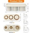 thumbnail image 5 of GrowAlong Ice Cube Tray for Tumbler Cup 30Oz-40Oz, Easy Fill and Release Ice Maker BPA-Free (White, 3 Pcs), 5 of 6