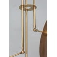 thumbnail image 4 of 3 Light Domed Pendant Mid Century Modern Raw Brass Sputnik chandelier light Fixture, 4 of 9