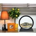 thumbnail image 3 of Moving Sand Art Picture, Sand Art Liquid Motion 3D Deep Sea Sandscape for Desktop Home Office Work Ocean Decor(Black, 7"), 3 of 7