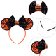 thumbnail image 3 of Diadema con orejas de ratón para mujer y niña, accesorios para el cabello con lazo de lentejuelas, diadema de Halloween con purpurina, 3 of 5