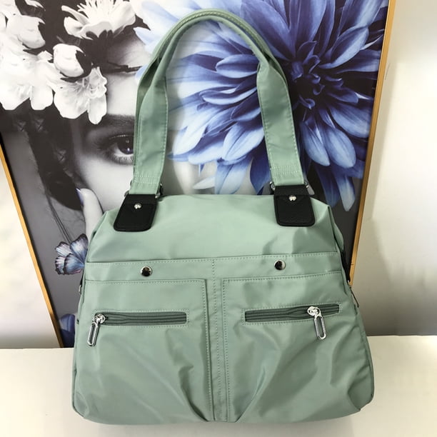 Bolsos De Hombro De Mamá Bolso de hombro para mamá de viaje informal de gran capacidad nailon para el trabajo (verde)
