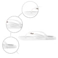 thumbnail image 6 of Women Flip Flops Non- Slides Sandals Casual Soft Slipper Hollow Jelly Clear Sandals Beach Ballet Low Heel Comfortable Summer On Jellies Shoes Black CN:39/US:7.5, 6 of 9