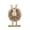 Brown, variant on LHWEN Christmas Wood Reindeer Decorations Mini Ornaments Tree Decor Holiday Shelf Mantel Table Display Wool Wooden Base Festive Home Decor Gift Set Abstract Reindeer Family Indoor Seasonal Accessories