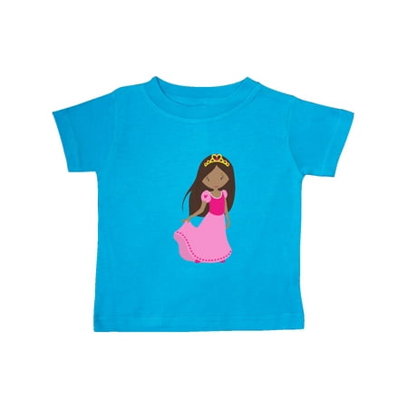 

Inktastic African American Princess Pink Dress Crown Gift Baby Girl T-Shirt