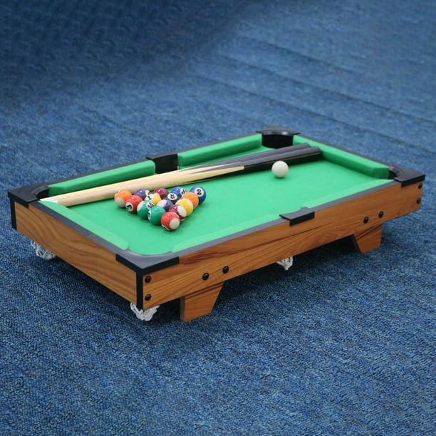 Suphyee Mesa De Billar En Miniatura Para Niños – Tamaño 49x28x18 Cm, Incluye 4 Tacos, Bolas Y Trípode, Desarrollo De Lógica Y Coordinación, Regalo Para +3 Años